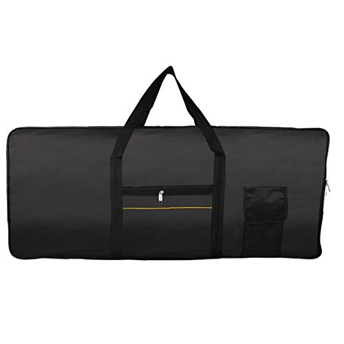 Piano Keyboard Case, Stretchable Oxford Cloth Dust Case for 61 Keys Electronic Keyboard, Digital Piano Yamaha Black