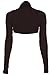 Fashion Victim, Ladies Long Sleeve Bolero Shrug, Cardigan in Black, Dark Colors, One Size 4-10