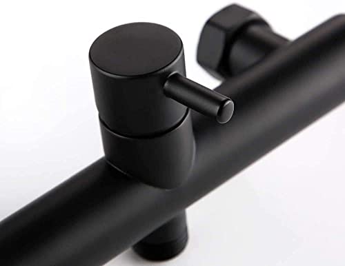 Systèmes de douche de bain avec robinet mural noir mat et douchette à main