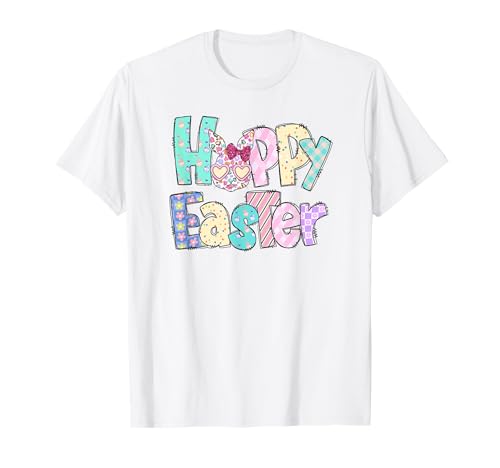 Bonito diseño pastel de Pascua feliz, mujer, niño, niña, feliz Pascua Camiseta