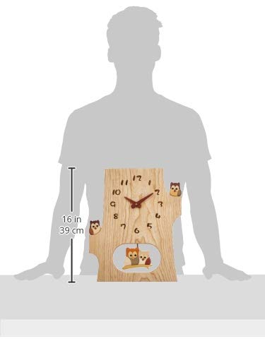 Amazon.co.jp: 旭川家具 工房ペッカー 切株振り子時計 ふくろう