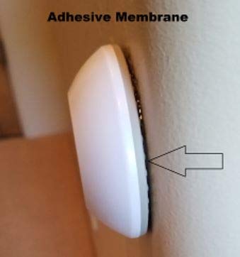 4 Pack Baby Gate Wall Cups, Safety Wall Bumpers Guards with Wonder Tape Pads, Doorway, Stairs, Baseboard, Work with Dog Pet Child Kid Pressure Mounted Gates (1 Pack Adhesive Membrane Only)