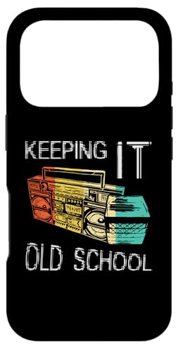 Keeping It Old School ���g���u�[���{�b�N�X 80�N�� 90�N�� �q�b�v�z�b�v�~���[�W�b�N �X�}�z�P�[�X iPhone 17 Pro �p