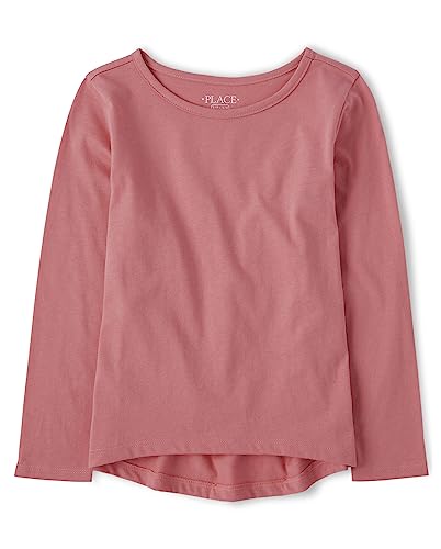 Image of The Children's Place Girls' Single Long Sleeve Basic Layering T-Shirt