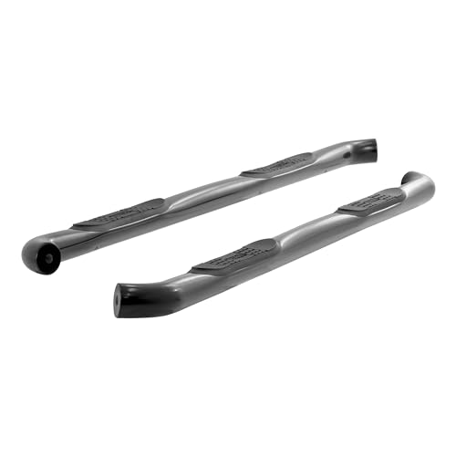 ARIES 213043 3-Inch Round Black Stainless Steel Nerf Bars, No-Drill, Fits Select Ford F-150, Lightning, F-250, F-350 Super Duty