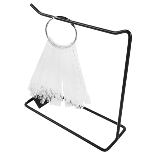 BESTYASH Exhibición De Arte De Uñas Con Soporte De Hierro y Anillo De Acrílico Palitos Para Muestras De Uñas Postizas Para Salones De Manicura y Prácticas De