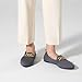 SMILIN Women's Casual Dressy Loafers, Comfortable Mesh Slip On Loafers, Breathable Lightweight Pointed Toe Flats Shoes for Fall Grey