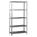 Produktbild SimonRack Advantage Metallregal, 5 Regalböden, 75 kg Biegestelle, 2000 x 1000 x 400 mm, mit Schrauben, Lagerregal, Grau