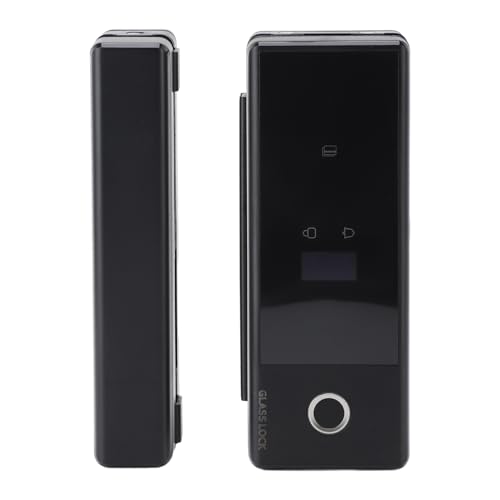 Electronic Glass Door Safety Lock 4 Ways Unlock TYPE C Interface Smart with Keys for Frameless and Framed Glass Doors