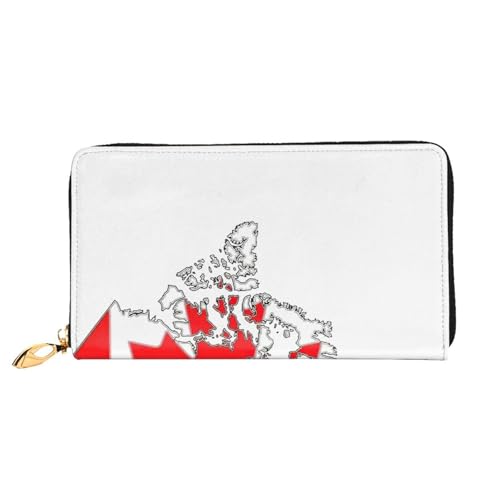 Portefeuille élégant idéal pour voyager : rangez vos cartes dans un cuir motif Canada