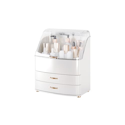 Makeup Organizer Vanity with Transparent Lid Drawers