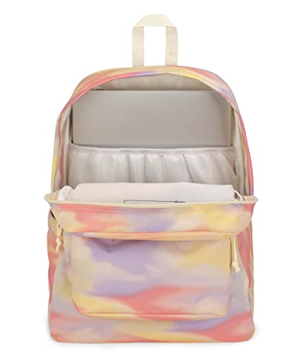 Image of JanSport SuperBreak Plus Backpack with Padded 15-inch Laptop Sleeve and Integrated Bottle Pocket - Spacious and Durable Daypack for Work and Travel - Blurred Wash