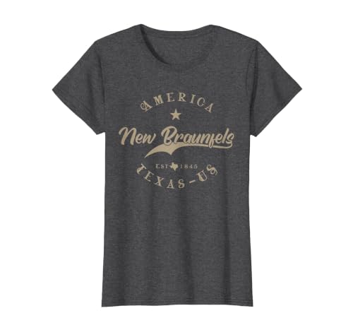 New Braunfels TX | Texas T-Shirt, Women, Dark Heather Grey, X-Small