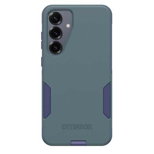 Image of OtterBox Samsung Galaxy S25+ (Only) - Commuter Series Case - Harbor Storm (Green & Purple) - Slim & Tough - Pocket-Friendly - with Port Protection
