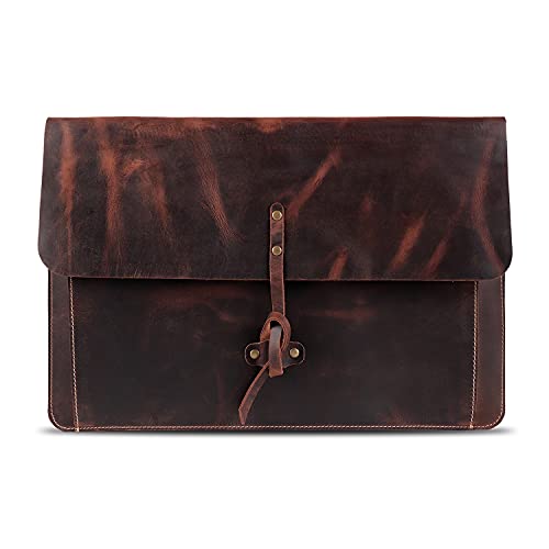 Housse en cuir véritable pour MacBook Pro 14, Air 13 & iPad 12.9