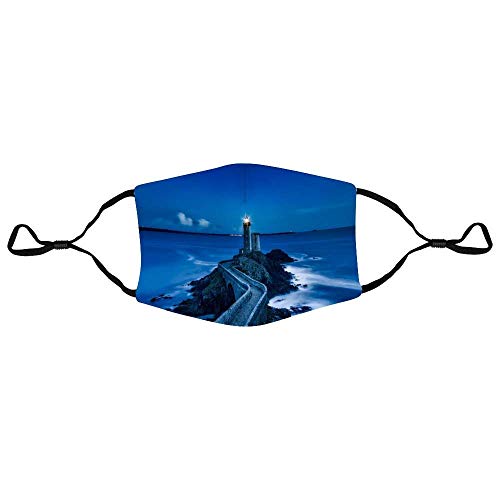Preisvergleich Produktbild Sturmhauben Plouzane Leuchtturm Frankreich Wahrzeichen Meer Ozean Mode verstellbare Polyester Earloop Muffel Sturmhauben Unisex