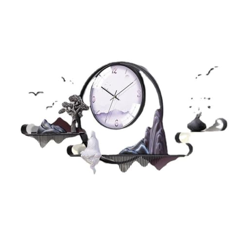 Horloge murale silencieuse XJBTBA grand format pour décorer un grand mur de salon