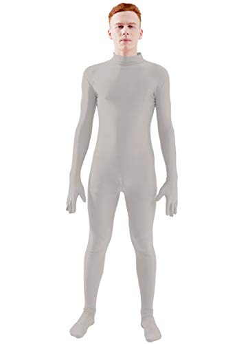 Image of Ensnovo Mens Mock Neck Full Body Unitard Spandex Zentai Suits Costumes