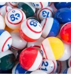 United Novelty Professional Bingo Ball Set- Multi Colored Single Numbered Coated Set- 75 Balls- B1-O75