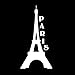 WZHLI Tour Eiffel en vinyle adhésif Paris 20X10CM noir/argent style de voiture autocollant de voiture (Color Name : Silver)