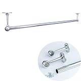riel para colgar ropa Material de calidad: hecho de acero resistente, estos 25 mm de diámetro son resistentes. Larga duración, ideal para uso en armario o exhibición al por menor.