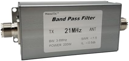 Produktbild von Hoozilic 200W Kurzwellen-Bandpassfilter – LC-Filter Mit M-Buchse, 14 MHz, Hohe Isolation, Für Amateurfunk (Ham Radio)