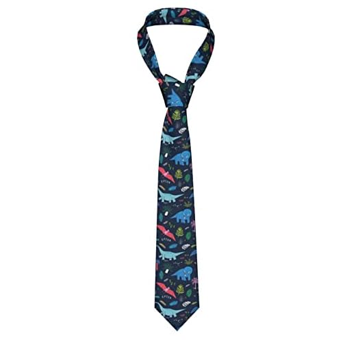 Gravata masculina luxuosa de poliéster 3D dinossauro têxtil skinny slim moda longa formal terno casual casamento gravata, Dinossauro 3D, 57x3.2