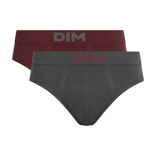 Dim Calzoncillos Tipo Slip Sin Costuras Microfibra elástica Unno Hombre x2, Multicolor, L