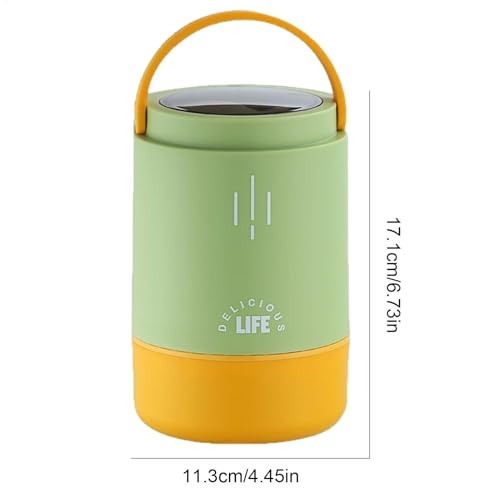 Recipiente de acero inoxidable de 900 ml con diseño de boca ancha para comida 3