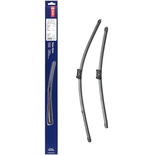 DENSO Kit de balais d'essuie-glace plats (DF-030) Contient 2 pièces pour véhicule avec volant gauche. 600/450mm, silencieux, durable avec design...