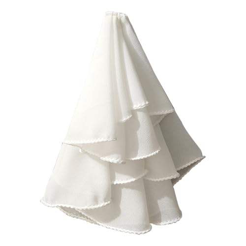 Dasbsug Corbata de gasa con volantes, cuello falso, camisa victoriana vintage, accesorio para teatro, cosplay, evento, color blanco, accesorio de cuello con volantes para disfraces, flor de solapa