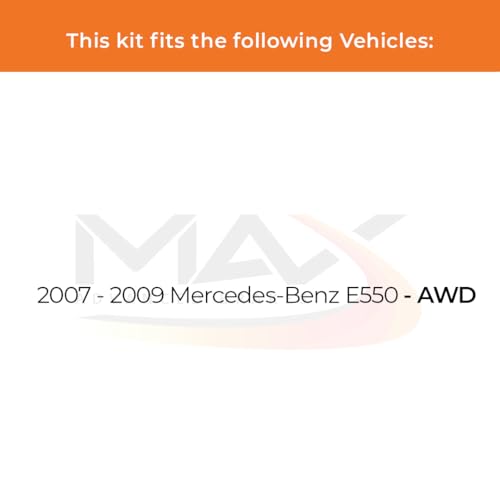 Image of Max Advanced Brakes Front & Rear Brake Kit Compatible With 2007 2008 2009 Mercedes-Benz E550 AWD Replacement Premium OE Disc Brake Rotors and Ceramic Brake Pads
