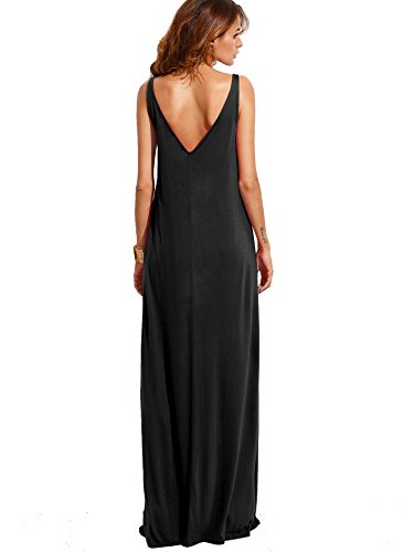 Verdusa Women's Casual Sleeveless Deep V Neck Summer Beach Maxi Long Dress2