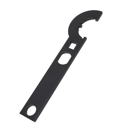 Petite clé à Contre-écrou Légère pour Château, écrous DIN 1804, Ouverture à Cliquet de 3/8, Fabriquée en Acier 45, Revêtement en Poudre Noire, Diamètre Extérieur de 1 3/8, clé