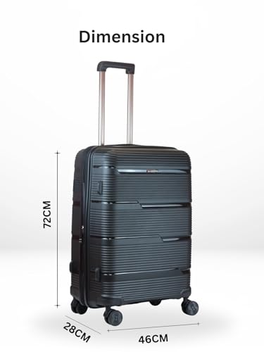 Image of Ligo 75 Cm Large Lightweight 8 Wheel Trolley Bag with Anti-Theft Zip | Premium Travel Luggage for Men & Women.