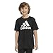 adidas Boys' Short Sleeve AEROREADY Performance Logo Tee T-Shirt, Black, Large