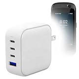 BoxWave Charger Compatible with Unihertz Jelly Pro - PD miniCube (100W), 100W 3 PD Port Wall Charger International - Winter White