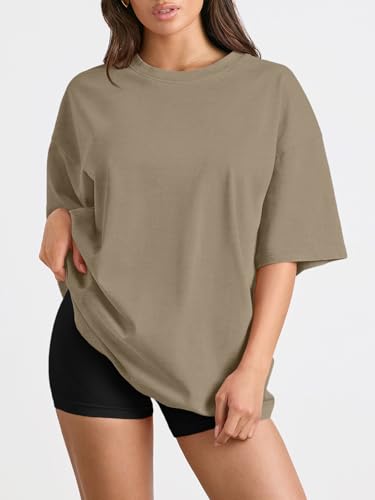 Image of Trendy Queen Womens Oversized T-Shirts Short Sleeves Workout Tops | Casual Summer Gym Tees Plus Size Fashion Clothes 2026