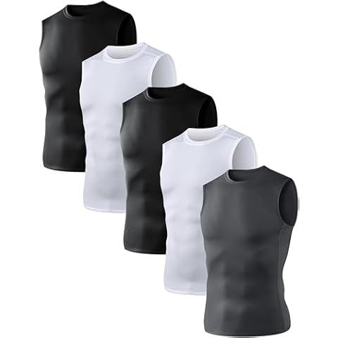 OYGSieg Men's Compression Tank Tops 5 Pack Cover