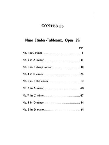 Etudes Tableaux, Op. 39 (Kalmus Edition) #TOP3
