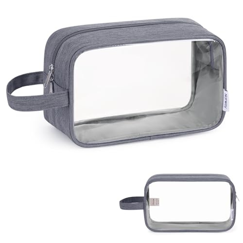 Image of Narwey Clear Travel Toiletry Bags for Men Women, Clear Makeup Cosmetic Bag