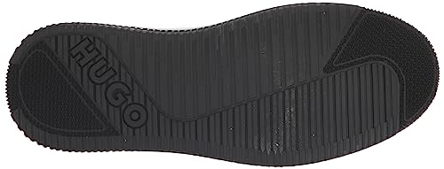 HUGO Men's Basketball Style Contrast Leather Sneakers4