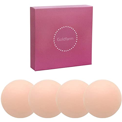 Image of Goldfarm Nippleless Covers, Pasties, Silicone Reusable Breast Pasties Adhesive Bra 2 Pairs