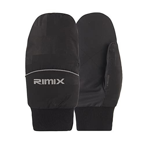 CAQYPVH Anti-Slip Winter Gloves Unisex Windproof Thermal Warm Waterproof Mittens Skiing Gloves for Sports, Black