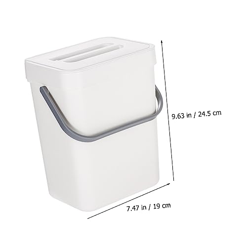 Caneca de basura colgante rectangular para cocina blanca miniatura 3
