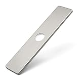 Greenspring Brushed Nickel Faucet Plate, Sink Hole Cover, Faucet Deck Plate 10 Inch 1 or 3 Hole Long Rectangle Cover Deck Plate Faucet Escutcheon for Bathroom Vanity Sink Faucet Stainless Steel