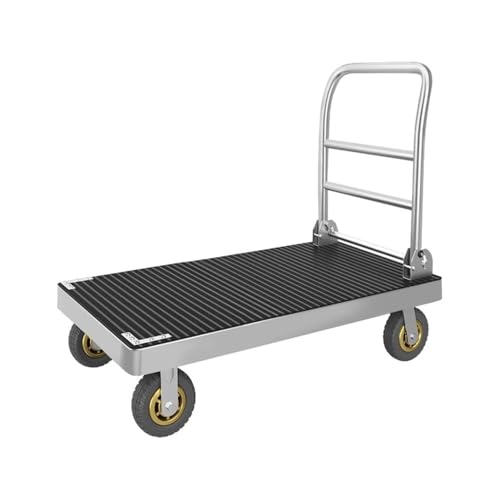 Carretilla plegable con plataforma y ruedas de goma de 6 pulg miniatura 1