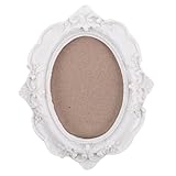 Kisangel Vintage Ovaler Bilderrahmen Wanddekoration Für Mehrfachfotos Kreative Home Décor Design Anpassungsfähiges Dekor Für Wohnräume Weißer Rahmen Für Rustikale Interieurs