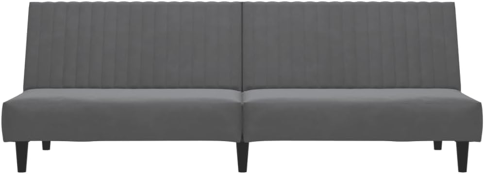 Sofa Bed Dark Grey Velvet Living Room Furniture