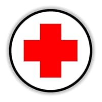 2pcs 10x10cm Rotes Kreuz Vinyl Aufkleber, Medizinisches Symbol Aufkleber für Auto, Fenster, Erste-Hilfe-Kit, Notfall-Zeichen Dekor |# S50404